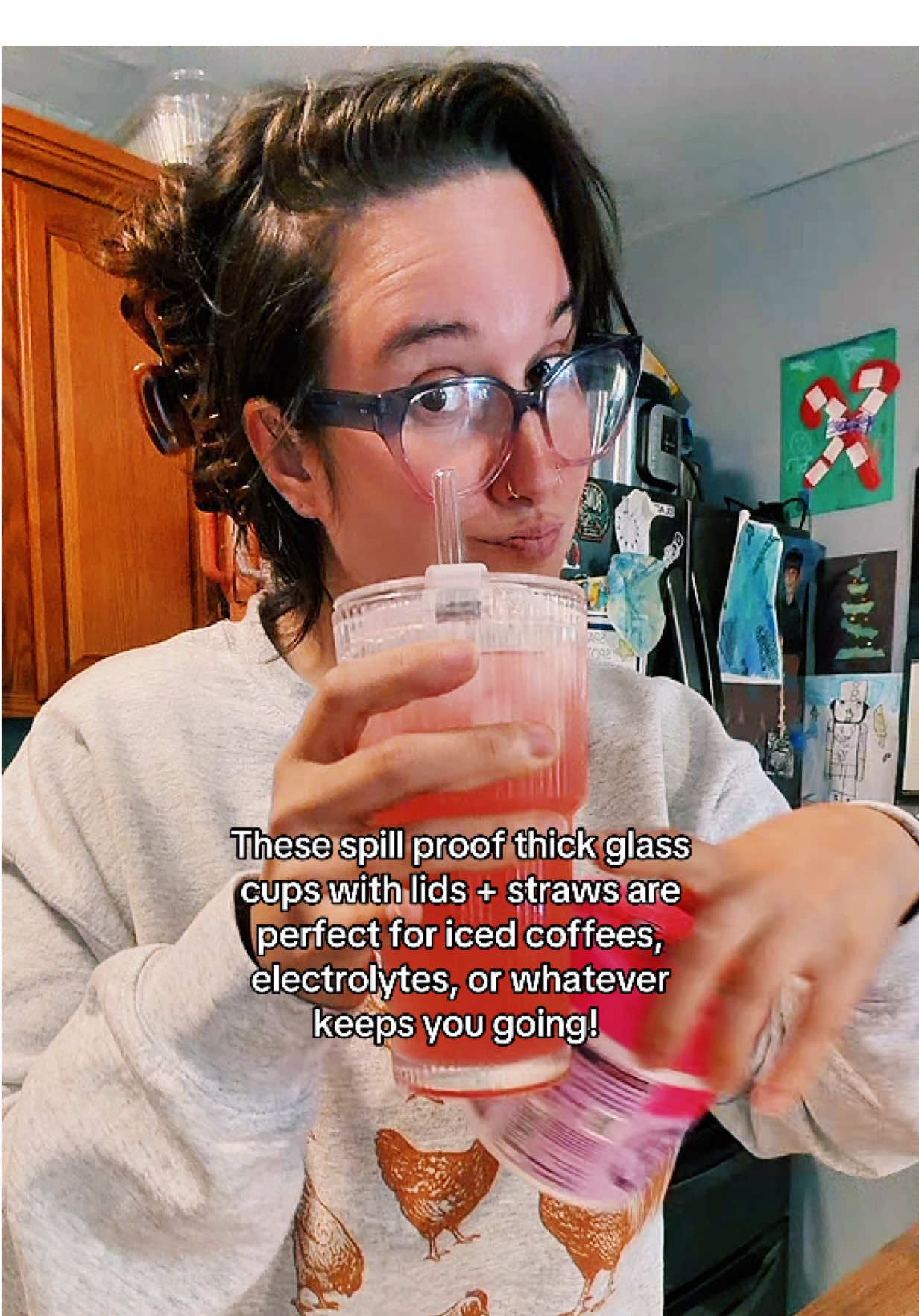 This spill-proof thickened glass cup set is a total game changer! Each glass comes with a lid and reusable glass straw with cleaners. Perfect for iced coffee, protein shakes, greens, or electrolytes. Thick, durable, and aesthetic, your drinks never looked (or tasted) better! Grab yours from the TikTok Shop before they sell out again! #glasscup #spillproof #glasscupswithstraw #tiktokmademebuyit #tiktokshopcreatorpicks 