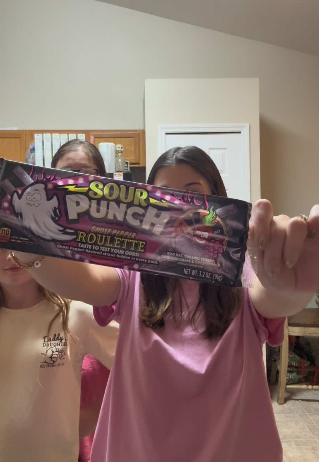 so much fun!! try it out with your friends or family🥰 @Sour Punch Candy @DBurke🧿| SAHM | TTS Affiliate #sourpunch #ghostpepper #roulettechallenge #funny 