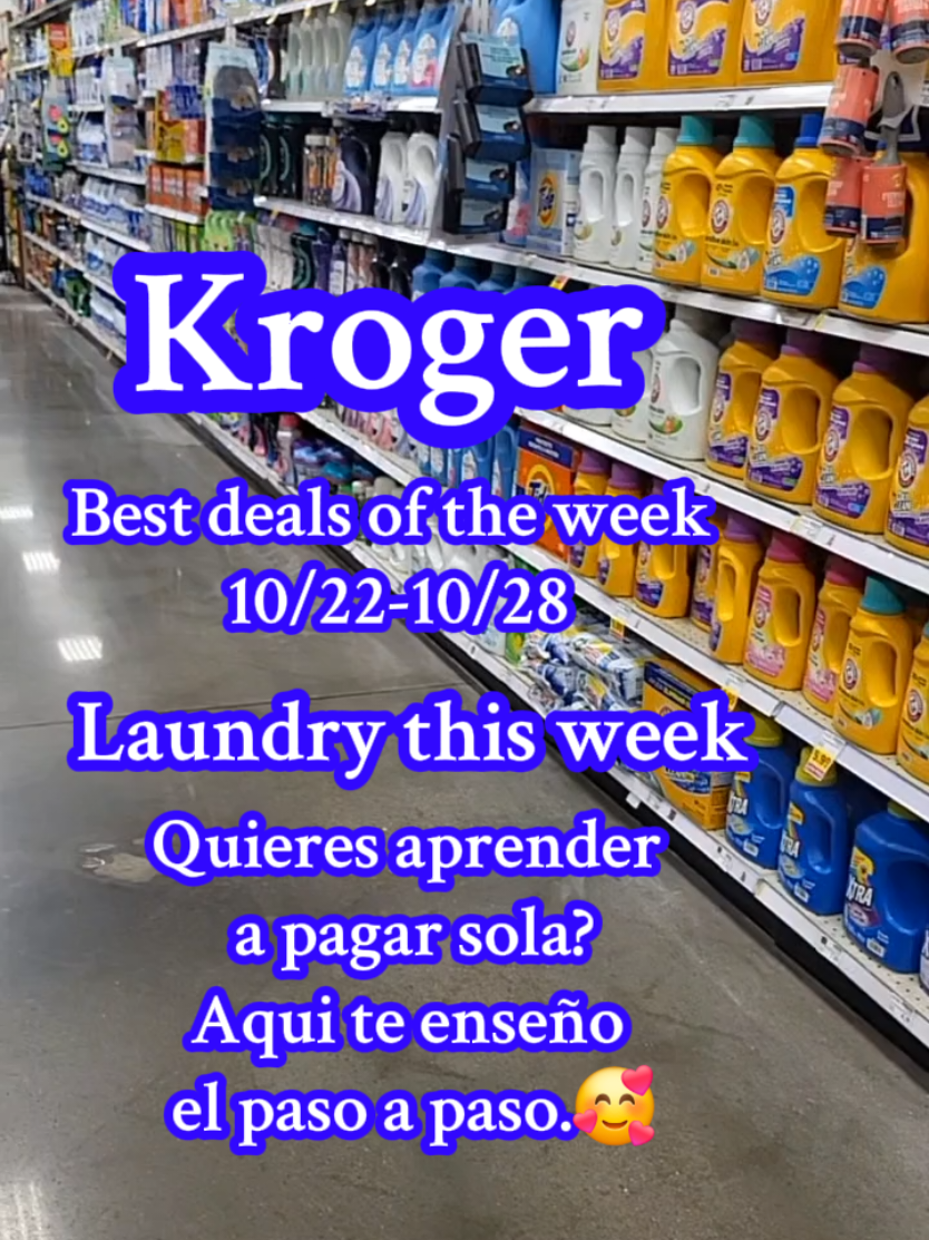 Kroger  Best deals of the week 10/22-10/28 laundry this week  #creatorsearchinsights #kroger #dealsoftheweek #cuponesdigitales 
