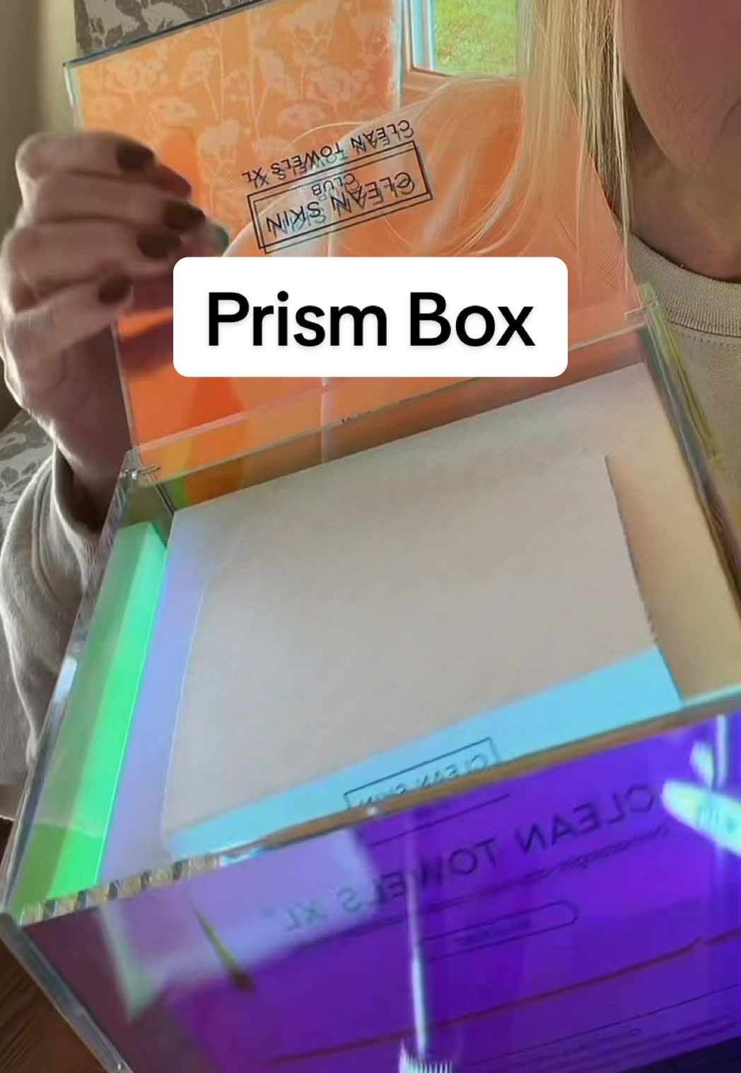 Prism Box for the Cleam Skin Club Towels #cleanskinclub #cleanskinclubtowels #bathroomstorage #TikTokShopBlackFriday #TikTokShopCyberMonday #tiktokshopcreatorpicks 