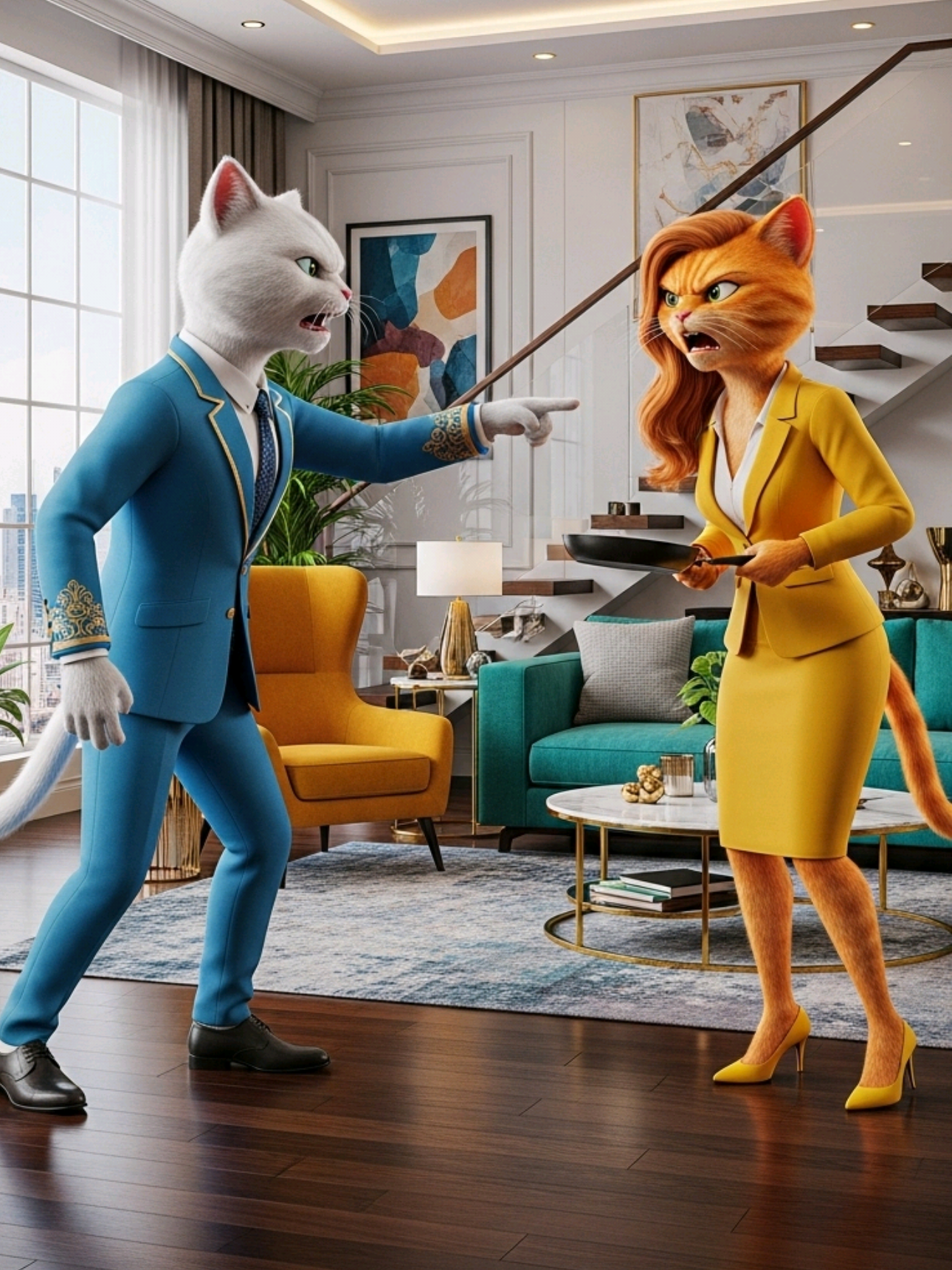 She faked assault to frame her poor husband . #orangecat #kandastorycat #catstories #poorcat 