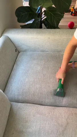 Thank goodness for this little machine! #couchcleaning 
