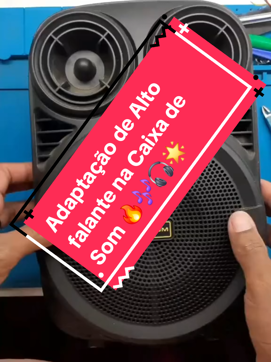Adaptação de Alto falante 🎶🎧#bass #curiosidades #jbl #amplificador #ideias 