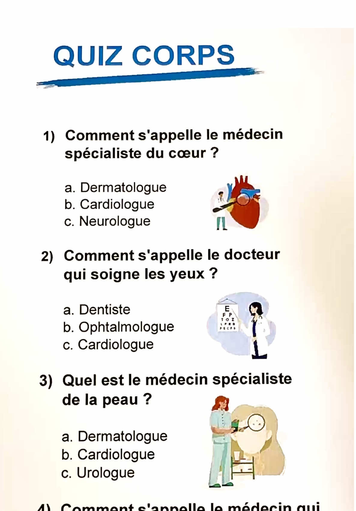 Des questions pour tester vos connaissances ! #quiz #questions #medecine #iq #france