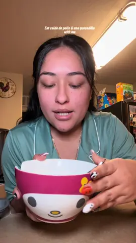 Let’s eat 🍲 #fyp #mukbang #caldodepollo #quesadilla #eatingvideo 