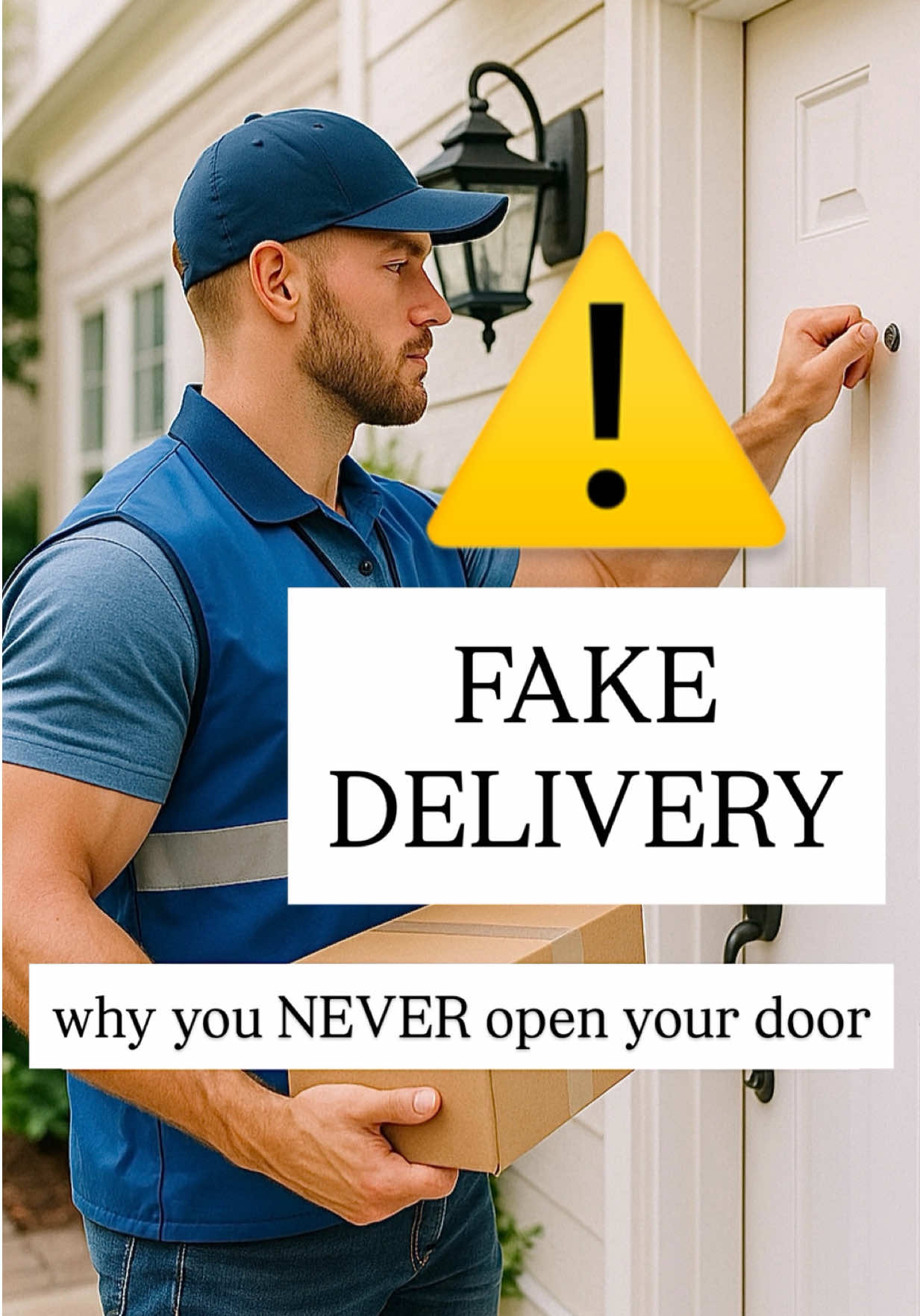 ⚠️ NEVER OPEN YOUR DOOR to Anyone You Don’t Know or Aren’t Expecting ⚠️ Criminals are disguising themselves as delivery drivers, utility workers, or even acting in distress to play on your empathy and gain access to your home. And once you open the door… you’ve removed your first line of defense. If someone unexpected shows up: ✅ Keep the door locked. ✅ Verify through a peephole, window, or security camera. ✅ Call the company, or the police, if something feels off. ✅ DO. NOT. OPEN. THE. DOOR. (unless you’re expecting a package and have been tracking it/know the carrier it’s coming from and it needs a signature … or know someone will be coming to your home at a specific time from a specific company and has verification).  This isn’t fear… it’s awareness. Because in today’s world, trust should always be earned, not assumed!!  Please share this with everyone you know and love. Awareness spreads safety.  News Source: @cnn @abcnews  #homesafety #homesecurity #safety #streetsmart #situationalawareness     