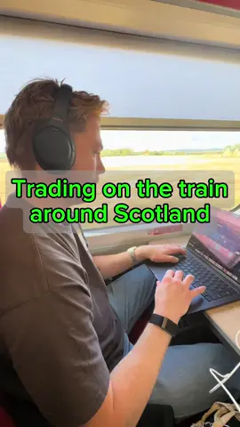 4 hours on a train through Scotland. Laptop out. Charts up. No days off.  Consistency > excuses.  #cryptolife #cryptotrading #traveltiktok 