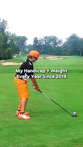 My handicap + how much I weighed every year since 2018! #golftiktok 