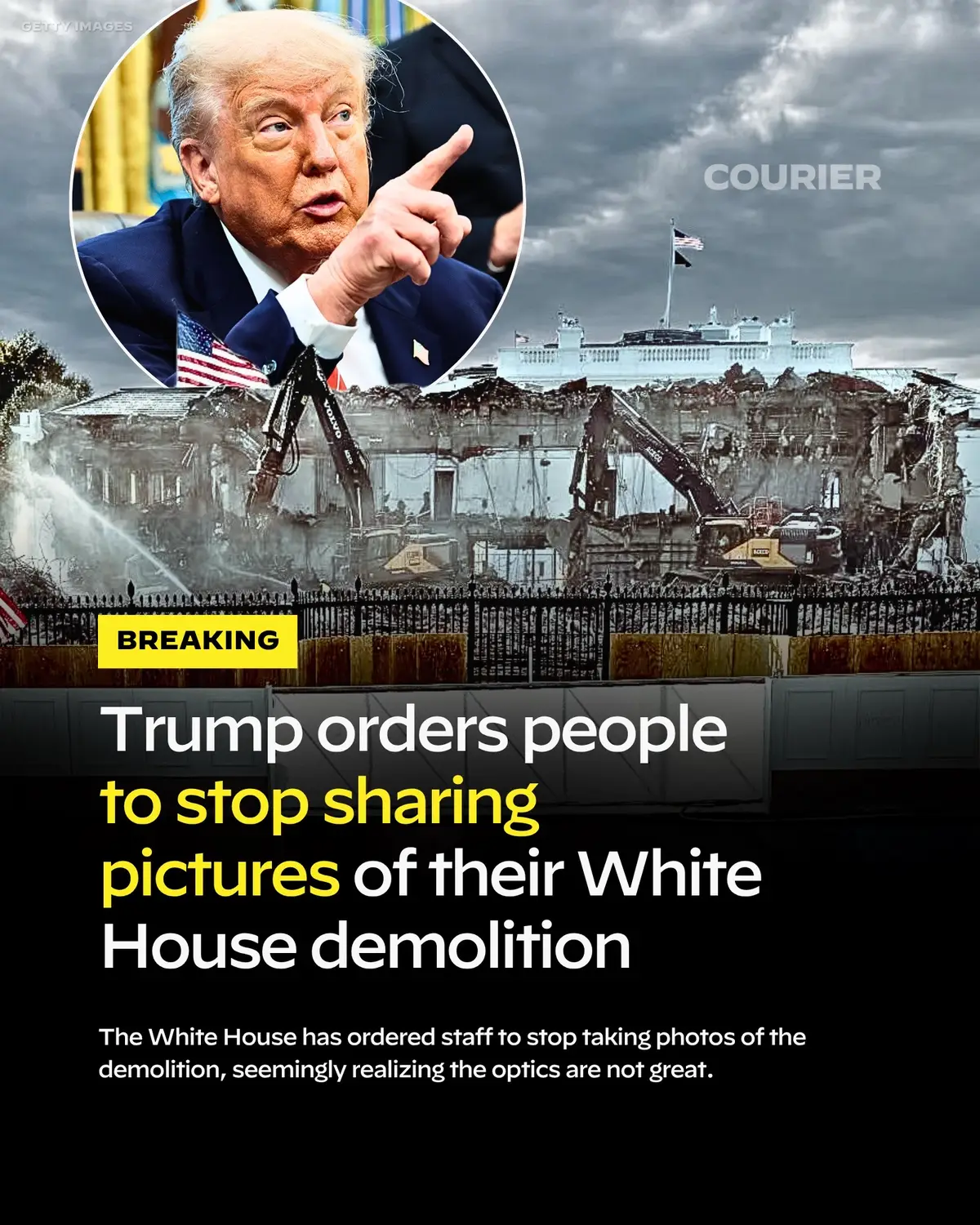 The White House is trying to hide the truth after photos went viral.