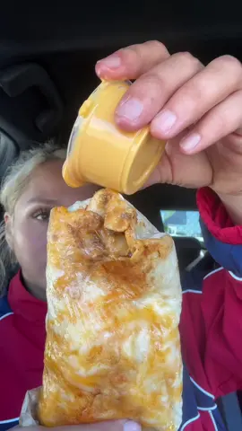 TACO BELL FLAMIN ‘HOT 🔥GRILLED CHEESE  BURRITO 🌯 ✨  10/10!!! #burrito #fyp #tacobell #mukbang #mukbangeatingshow 