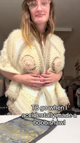 Ignore how chopped I look, I sent this to a friend of mine in the middle of the night after working on this for hours 🥀🥀🥀 #crochet #halloween #crochetfail #crochettok #funnycrochet 