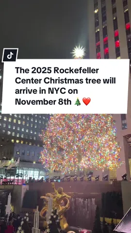 NYC, mark your calendars! This year’s Rockefeller Center Christmas Tree is on the way, and it’ll arrive on 🗓️ November 8th! 🎄❤️ . #nyc #nycholidays #holidaycountdown #rockefellercenter #rockefellerchristmastree @Rockefeller Center 