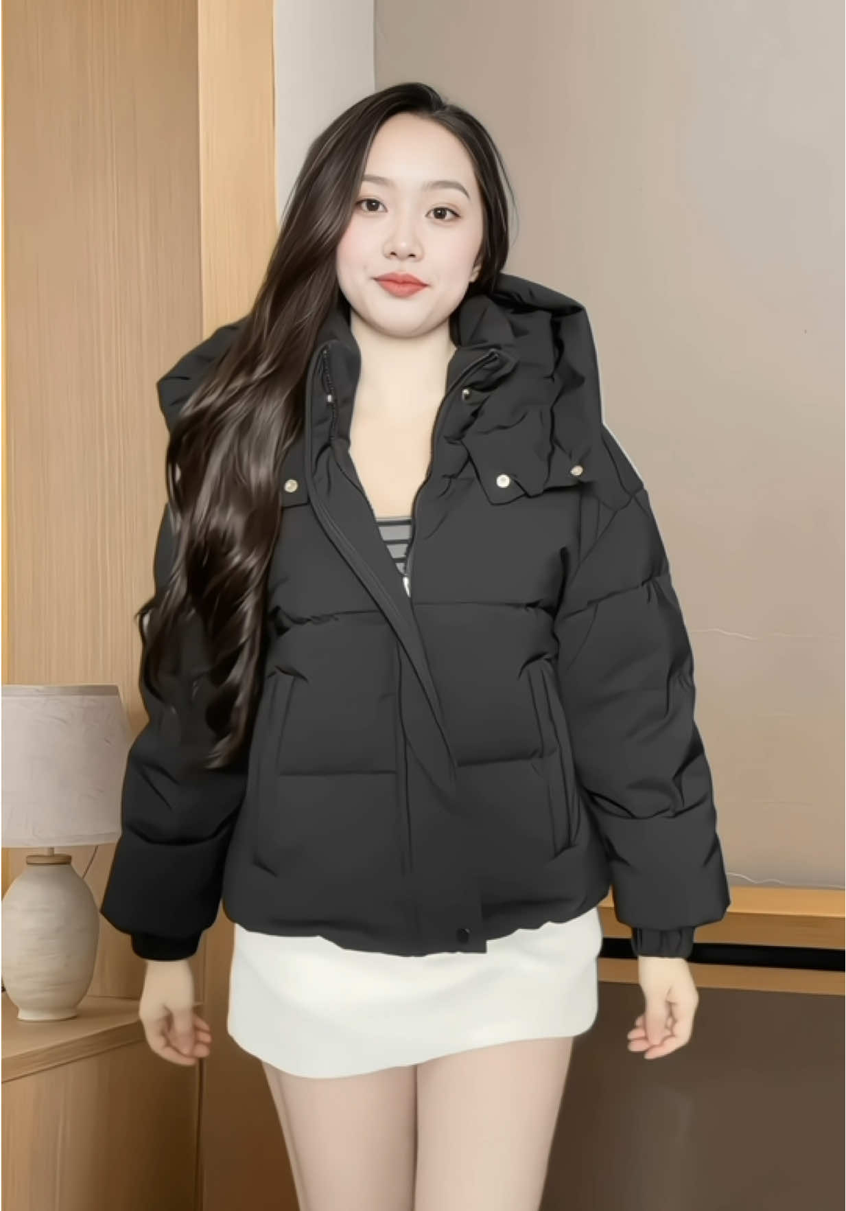 [HƯƠNG MIU] Áo Phao Nữ Có mũ Bo Chun Gấu #xuhuong #thoitrangnu #aophao #aokhoac #aokhoacnu 