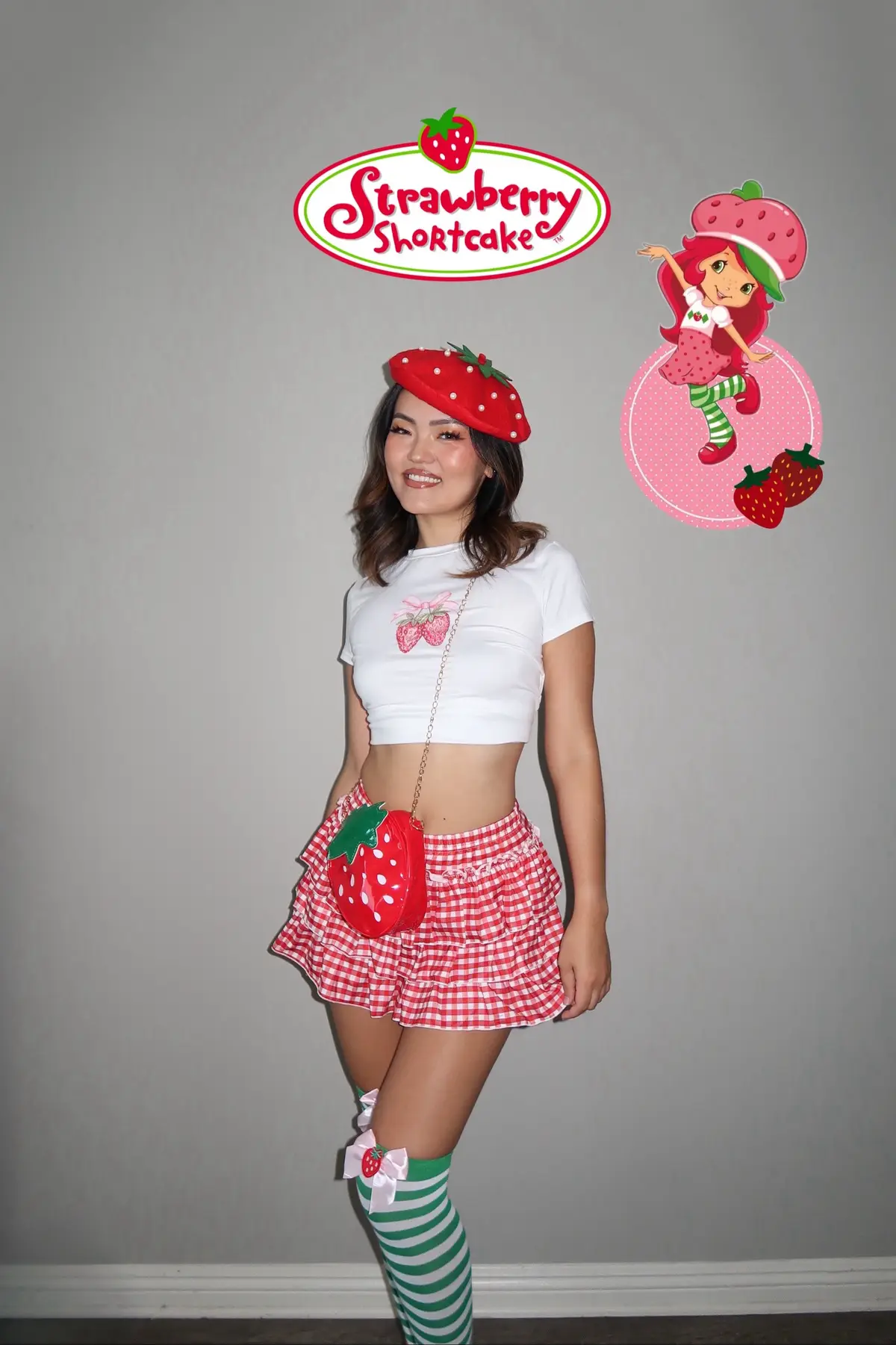 Outfit is linked in my storefront under “strawberry shortcake” 🍓Halloween costume idea 2025 #halloweencostume #costumeideas #tiktokhalloweencontest #strawberryshortcake #halloweenlook 