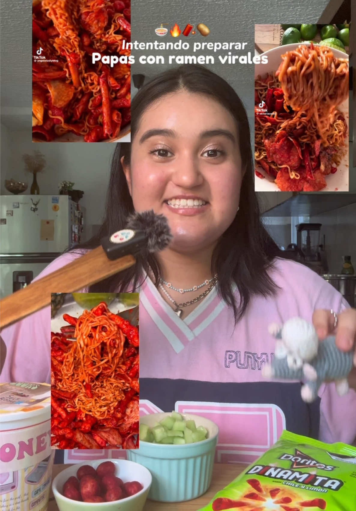 Preparando Doritos Dinamita®️ con ramen 😱🍜🧨💚 ¿Los intentarían? 📝🧨Receta aquí:  1 bolsa de Doritos Dinamita®️ Chile y Limón  1/2 pepino en cubos  Cacahuates  1 ramen instantáneo  Salsa picante  Limón y chilito en polvo  Y listoooo!! Detona la explosividad con Doritos Dinamita®️ 😱🧨  #doritosdinamita #recetas #ramen #papaspreparadas