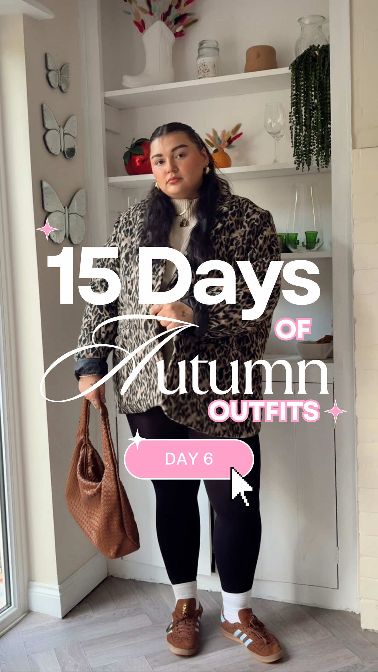 Day 6 of 15 days of autumn outfits 🍂🫶🏼✨ all the comfy vibes and a little leopard print, my fave 🤎🐆🫶🏼 shop all the links on my story and bio 🫶🏼🫧🪩  Jumper - @prettylittlething  Bag - @TuClothing  Blazer - @boohoo  Shoes - @asos 