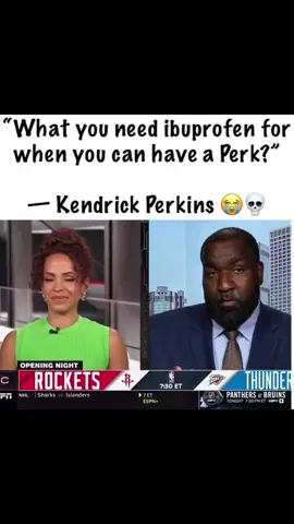 Perk doesn’t have fear…fear has Perk💯🤣😂#yrnjjj #fyp #PopAPerk #kendrickperkins #espn