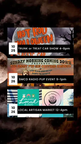HAPPENING AT HENRY'S! Get ready, Sanford! Henry's is the place to be this weekend, and we're packin' in the fun!  🎃 SATURDAY 10/25 4-8pm Cindy's Dance Studio presents: Hot Rod Halloween! We're talkin' Trunk-or-Treat, Car Show, Games, and Live Dance Performances.  🐕 SUNDAY 10/26 9am-1pm Start your day with Joseph Marten’s  