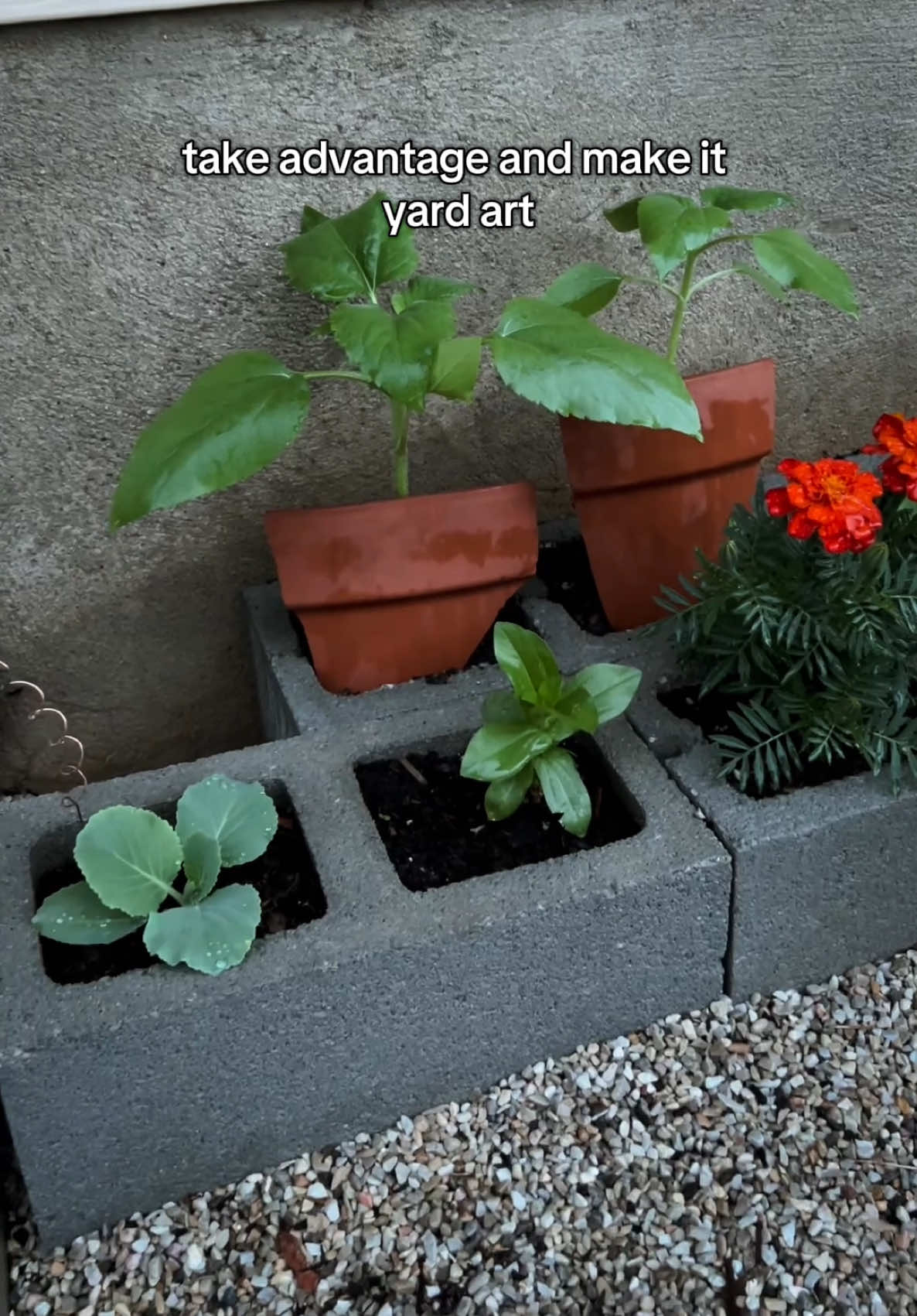 If you have a broken pot, you can use it as garden art! #gardenart #inthegarden 