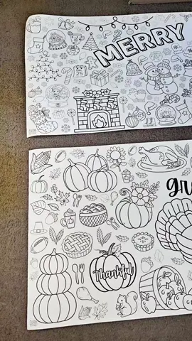 Parent hack for the win with these holiday banners! #coloringforkids #parenthacks #kidsactivities #holidaycrafts #momhack 