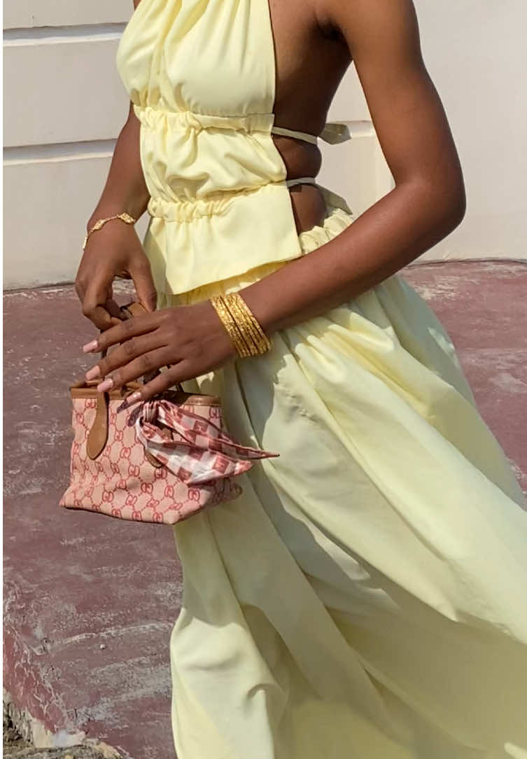 Your sign to get a yellow fit…Twopiece 18k available in different sizes and colors of your choice 💛  #butteryellow #yellowoutfitinspo #yellow #maxiskirt #twopieceset 
