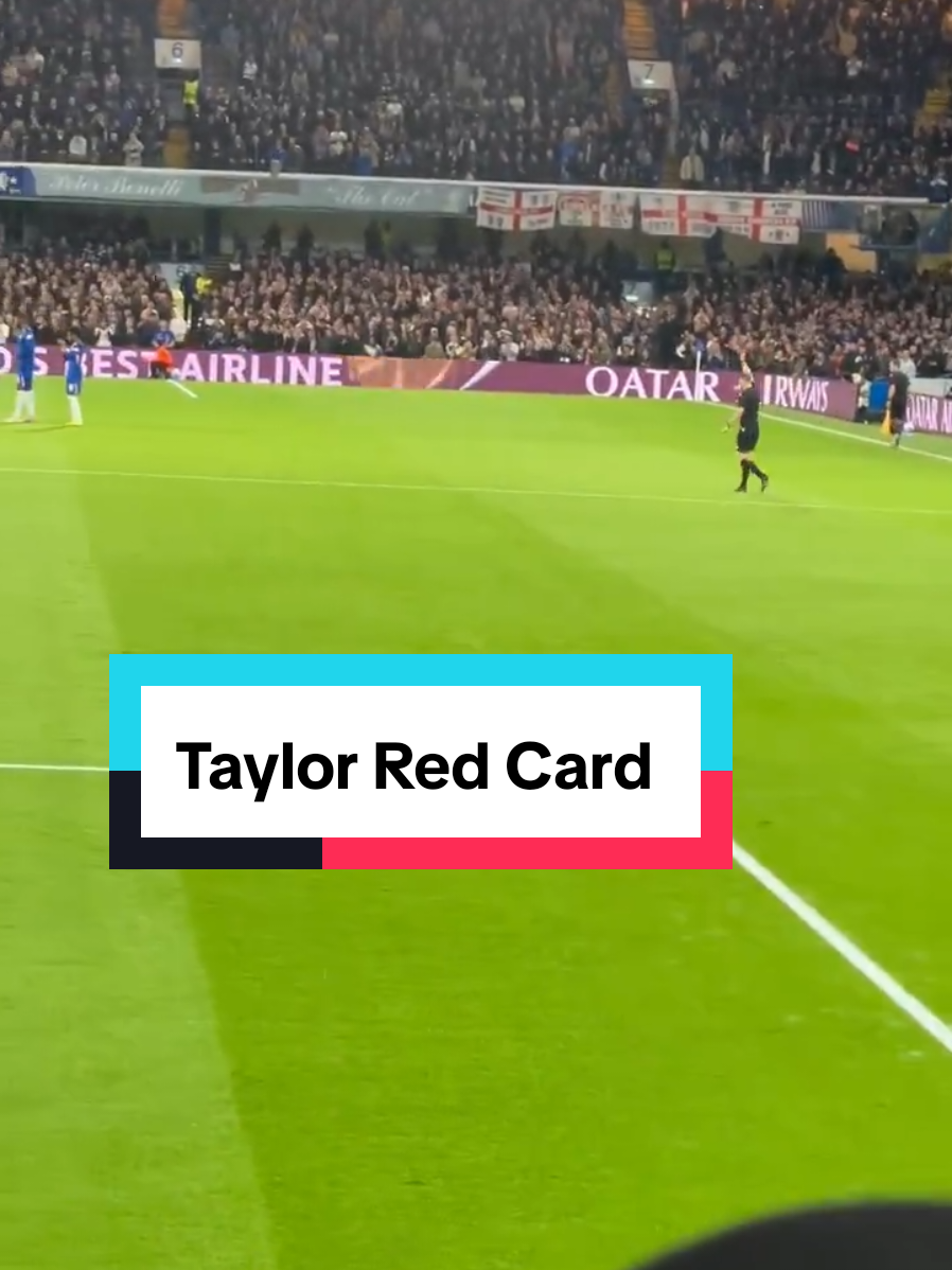 Red card but it’s not for Chelsea 😂. Taylor for Ajax getting a red card after a bad tackle on Buonanotte. So embarrassing from Taylor #Chelsea #foryou #championsleague #ajax #buonanotte 