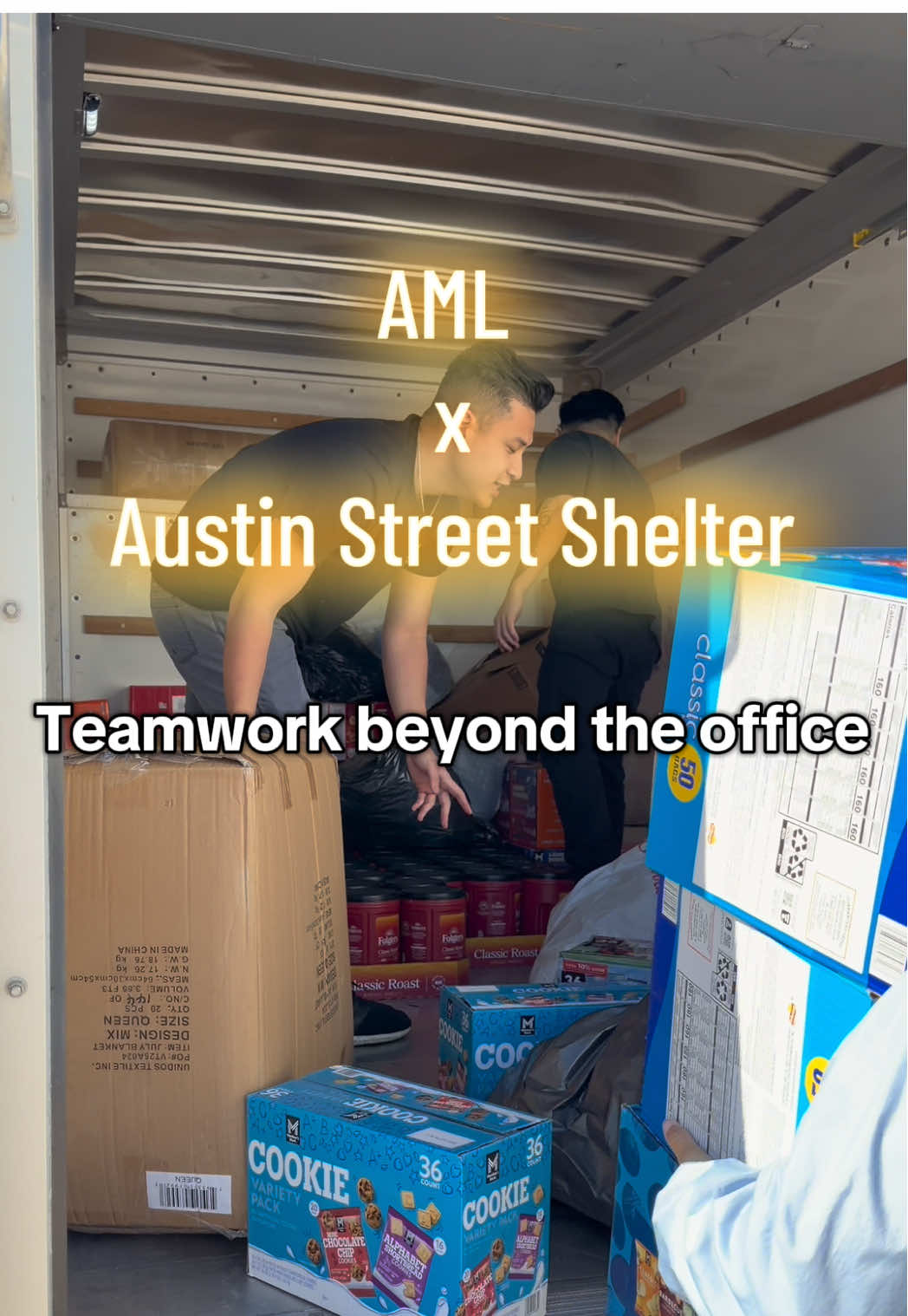 Each year, our AML family comes together to deliver a U-Haul full of donations to the Austin Street Shelter 💛 Giving back feels good and I am proud to be part of a generous and caring team. This year’s donations included: 🧦 Socks 👕 Women’s & Men’s Underwear 👖 Women’s & Men’s Jeans 🧺 Laundry Detergent & PODs 🛏️ Blankets 🍪 Individual Snacks (cookies, rice crackers, juice boxes, and more) It’s always a joy to give back and make a small difference together!