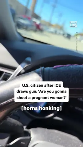 Notice how the ICE agent hides when he sees the camera...