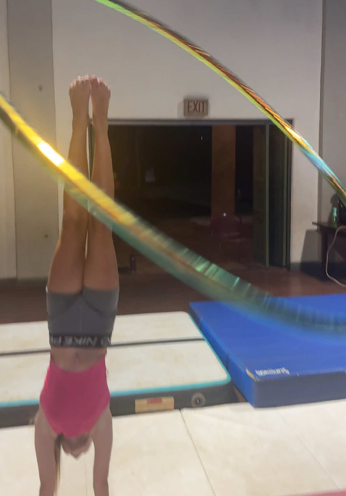Gym Days=Fun Days. #gymnastics #handstand #beam #hulahoop #fyp 