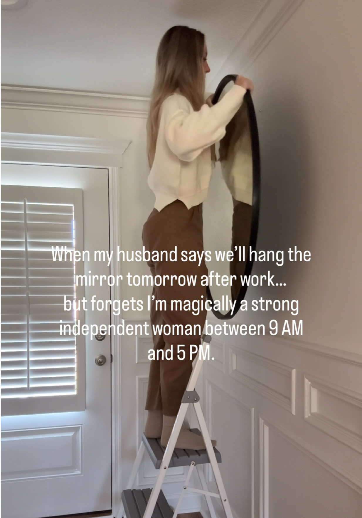 Just a girl #relatable #impatient #homeprojects 