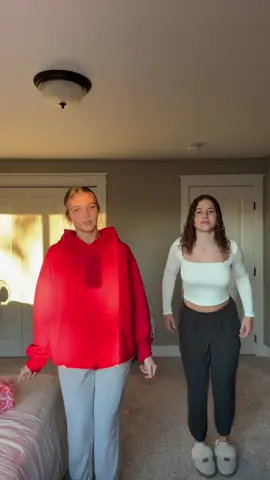 Finally cold #sweatshirt #red #lighting #morning #dance 