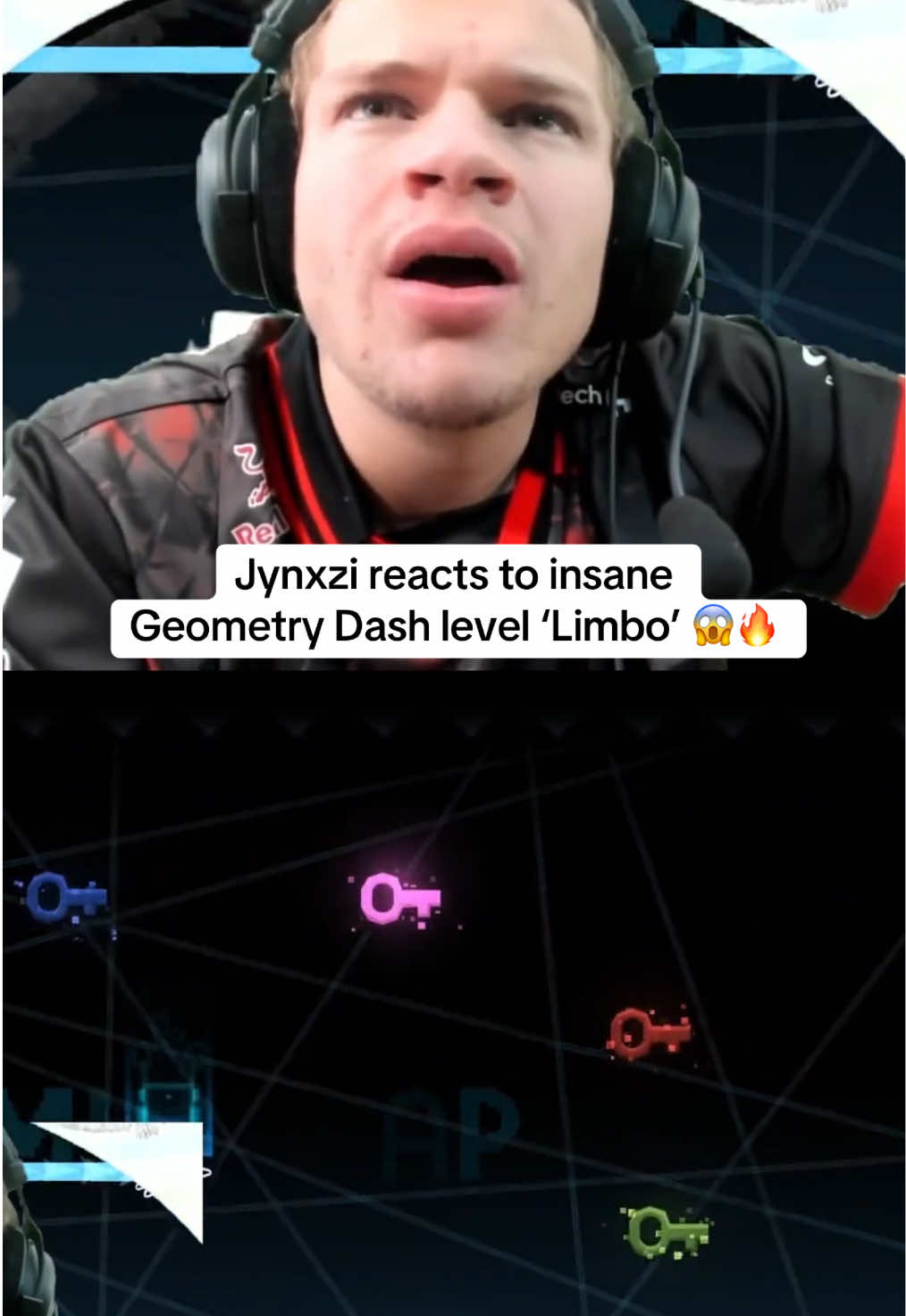 Jynxzi reacts to insane Geometry Dash level ‘Limbo’ 😱🔥 #jynxzi #fyp #jynxziclips #geometrydash #geometrydashlevel 