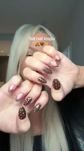 the cutest autumn nails !!🥹🤎✨ #nailinspo #fallnails #grwm 