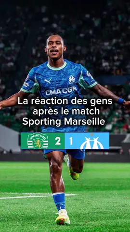 La réaction des gens après le match Sporting Marseille #reaction #mdr #olympiquedemarseille #sporting #liguedeschampions 