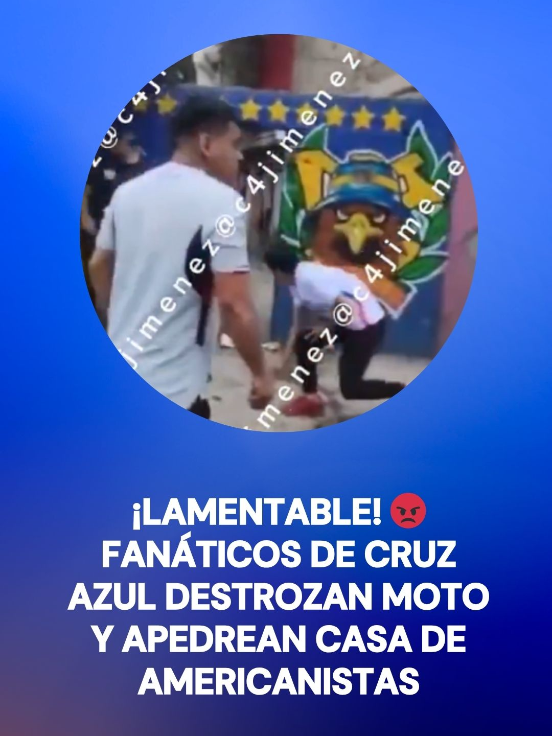 ¡Esto no es futbol! 🚨😡 Aficionados de La Máquina perdieron la cabeza después del Clásico Joven entre América y Cruz Azul; destrozaron mural del América, apedrearon una casa y hasta destruyeron una moto. #TikTokInforma #TikTokMeHizoVer #cdmx #futbol⚽️