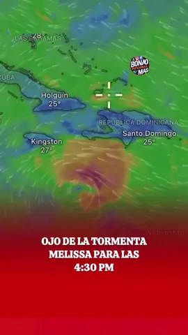 A través de la imagen del satélite meteorológico se observan considerables campos nubosos, así como ecos de lluvias de distintas intensidades mostrados por el radar Doppler dominicano sobre varias provincias del territorio nacional.  La tormenta Melissa se localiza a unos 470 kilómetros al sur/suroeste de Puerto Príncipe, capital haitiana. #bonaoinformaymas  #melissa #alerta #lluvias #tormenta 
