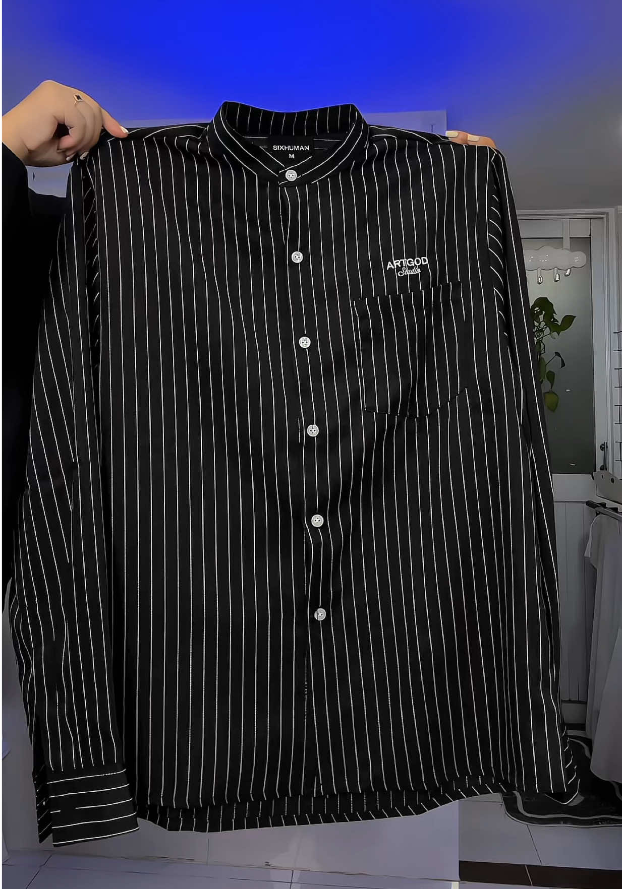 Sơ mi sọc cổ tàu #xuhuong #macdepmoingay #fypシ゚ #thoitrang #somi 