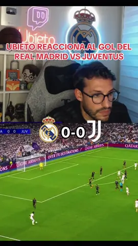 Ubieto reacciona al gol de Vinicius - Real Madrid vs Juventus  #ubietoo #realmadridfc #juventus #football #footballtiktok 