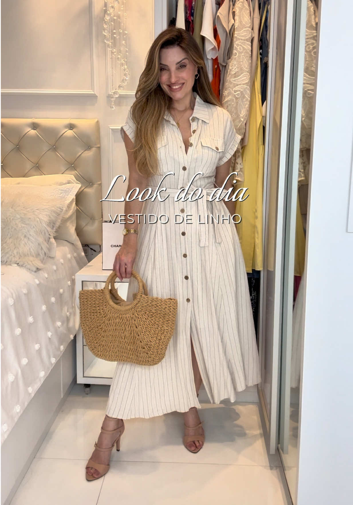 Look do dia aprovado? 👗 @shopee    LINKS SÓ PEDIR NOS COMENT@RIOS QUE EU MANDO. 🚨OBS: precisa estar me seguindo para receber; caso contrário, contas fechadas ficam bloqueadas e não consigo enviar. ‼️Estou usando o P e ficou perfeito. Tenho 1,60m; 92 busto; 70 cintura e 100 quadril.  IDS: 🔗VESTIDO LINHO ID: BCT-EKD-ZEN 🔗 BOLSA ID: CDB-WZK-HMR 🔗SANDÁLIA ID: BGM-BYS-TKA #lookdodia #vestido #linho #moda #elegante 