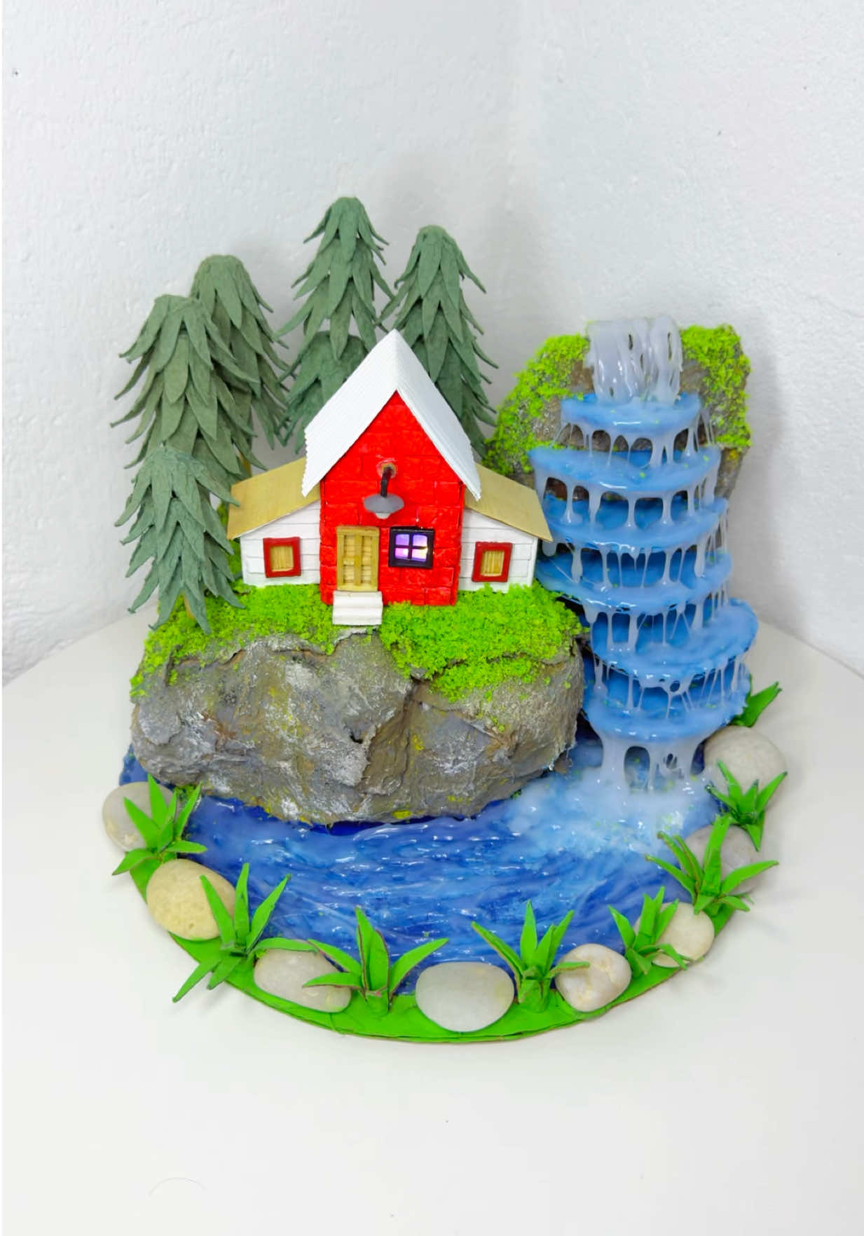 Maquete cachoeira gigante 🌊👨‍🎨