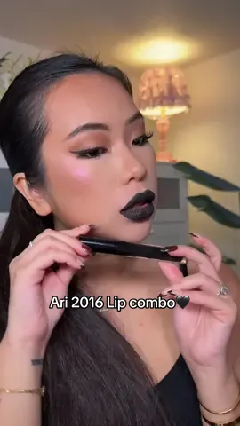 Replying to @Bryana<3 which black lip liner did Ari have on these photo🌙 @Kylie Cosmetics 