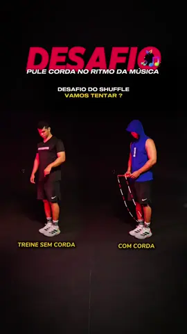 Segue o desafio de pular sincronizado com a música realizando o movimento do SHUFFLE. E ai quem vai tentar? ---- 🎯Quer aprender a pular corda? ➡️Conheça o guia definitivo para iniciantes com mais de 30 vídeos te ensinando a treinar com a corda. --- #pulacorda #pularcordainiciantes #shuffle #treinocomcorda 