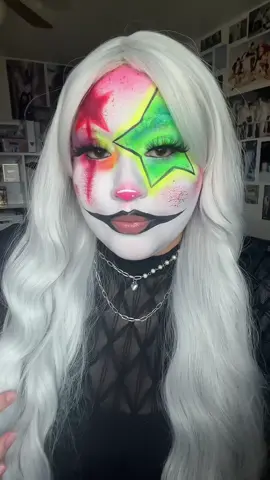 Clown spooky look  posting final pictures later tonight 