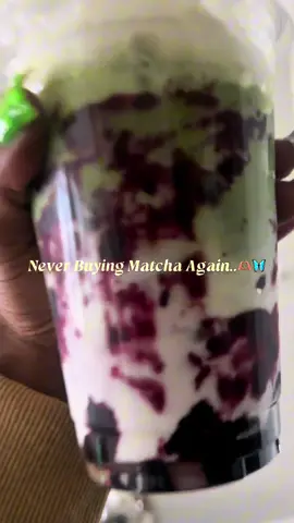 Ke’sKuntKafé: On Days Menu | Blueberry Muffin Matcha 🫐🦋🫶🏽 #matcha #blueberrymatcha 