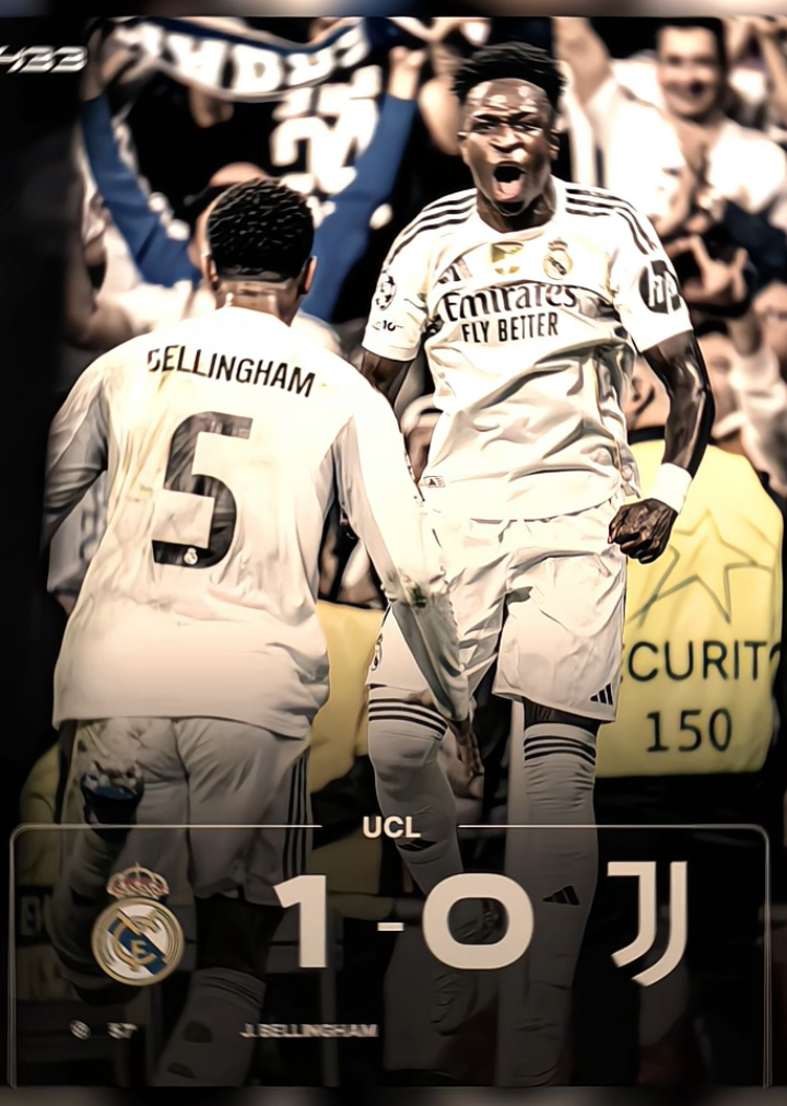 FT Real Madrid 1 - 0 Juventus  Judeeeeeeeeeee 🥶🥵 #realmadrid #juventus #championsleague #footballtiktok #fyp 