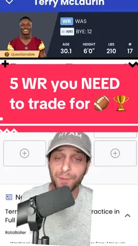 The last WR here is WAY too easy to get rn #walterpicks #fantasyfootballtradeadvice #fantasyfootball #fantasyfootballadvice #fantasyfootballtips