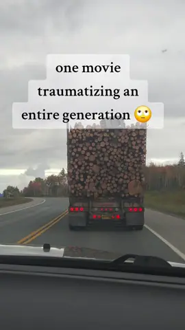 Currently stuck behind a log truck… and every millennial instinct is screaming Final Destination 😭💀 send help. #finaldestination #traumatizedgeneration #millennialthings #fyp #relatable