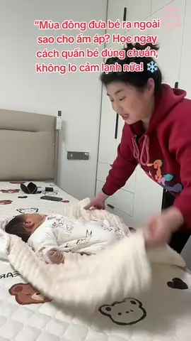 “Mùa đông đưa bé ra ngoài sao cho ấm áp? Học ngay cách quấn bé đúng chuẩn, không lo cảm lạnh nữa! ❄️👶” #xuhuong #landaulamme  #cute  #tinhdauthomphong  #shopmegaobong 