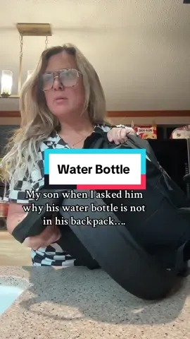 Water bottles never live in this house for long and my kid has no ideas what could have happened to it 😂🤦‍♀️ #momtok #boymom #kidsbelike 