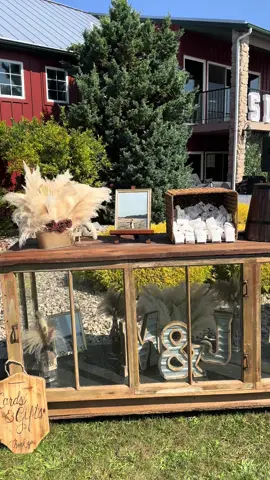 Our welcome area/table and we had our big The Sims sign on a table next to this for everyone to sign!🤍 take me back!! Seriously had the best day ever!🥹 #wedding #welcometable #boho 